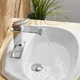 thumbnail image 4 of Chrome Single Handle Waterfall Bathroom Faucet, 4 of 5