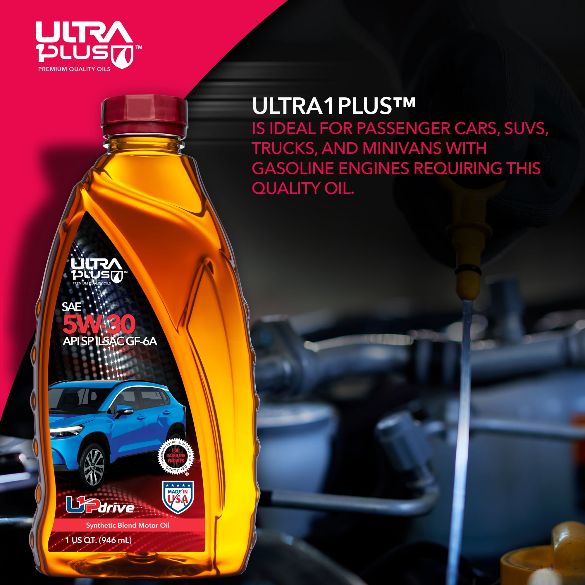 Ultra1Plus™ SAE 5W-30 Synthetic Blend Motor Oil, API SP ILSAC GF 