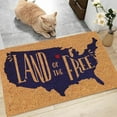 thumbnail image 3 of Patriotic Door Mat Memorial Day Decorations Doormat Outdoor Land of The Free Porch Mats for Front Door Outside Welcome Mat Funny Prime for Independence Day House Porch Front Door Decoration 16x24In, 3 of 7