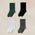 thumbnail image 5 of D-GROEE 1 Pair Winter Warm Thermal Socks Women's Crew Thickened Blend Solid Color Boot Socks for Outdoor, 5 of 8