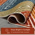 thumbnail image 5 of Well Woven Oryx Terracotta Triangle Geometric Indoor/Outdoor High-Low Pile Area Rug 5'3" x 7'3", 5 of 10