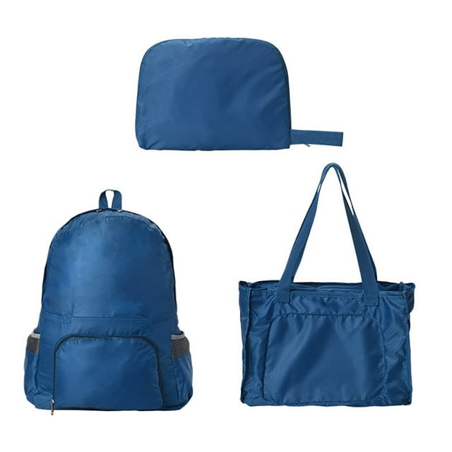 Mochila ligera de poliéster para senderismo, para acampar y viajar, plegable, impermeable, de color verde oscuro