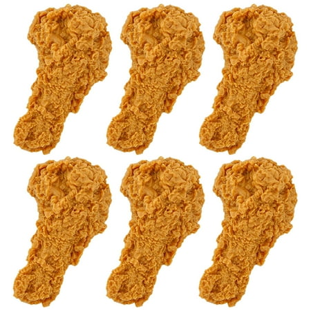 

Homemaxs 6Pcs Fake Fried Chicken Legs Home Ornaments Simulation Drumstick Decorations for Kitchen Home