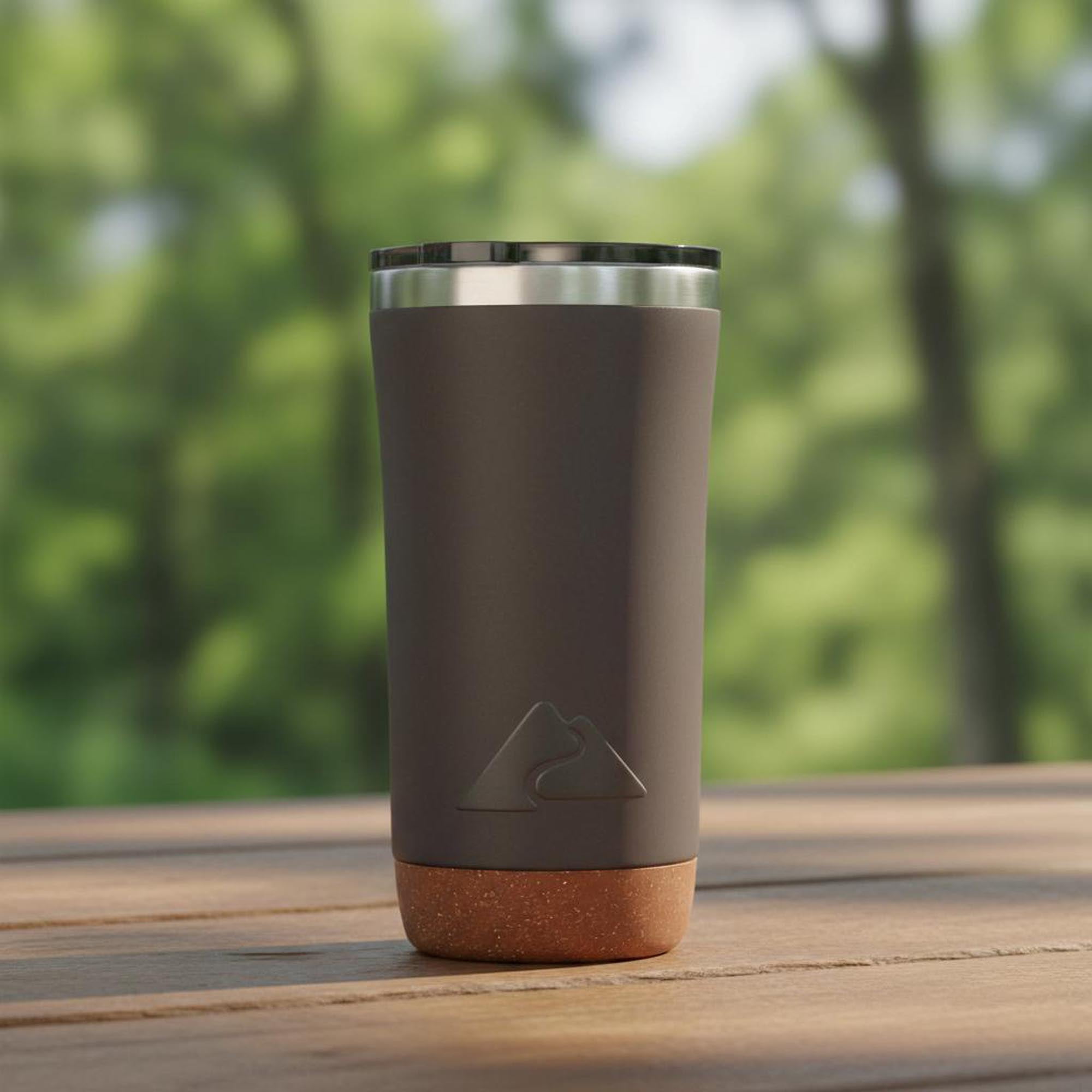 (3 pack) Ozark Trail 18 oz Stainless Steel Insulated Tumbler with Cork Bottom, Black