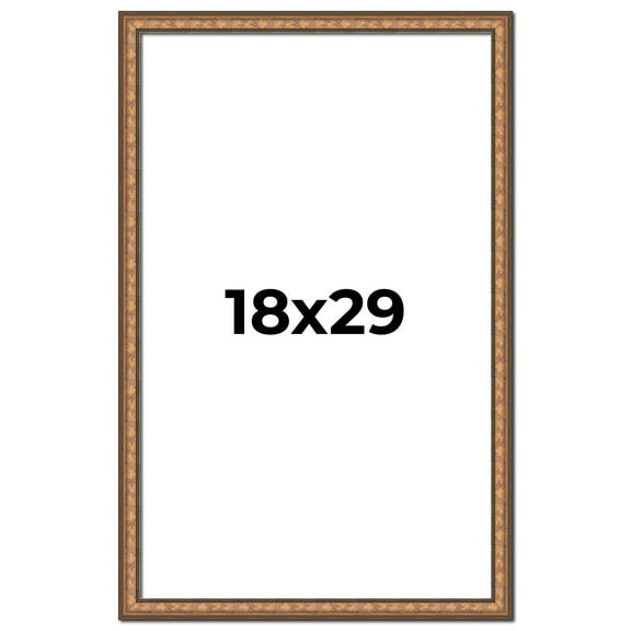 18x29 Frame Gold Real Wood Picture Frame Width 1.25 inches | Interior Frame Depth 0.5 inches |