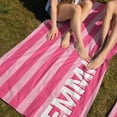 thumbnail image 4 of 1pc 29″X58″ 31″X71″ Personalized Beach Towels, Custom Beach Towel, Striped Beach Towel, Vacation Gift, Bachelorette Bridesmaid Gifts, Girls Trip Towel, Birthday Anniversary Engagement Wedding Valenti, 4 of 11