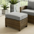 thumbnail image 2 of Crosley Furniture Bradenton 25"Fabric Outdoor Ottoman in Gray/Brown, 2 of 8