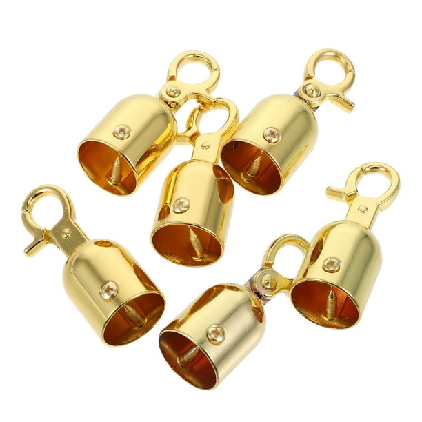 6 tapones para extremos de cuerda con ganchos, cierres de pinza de langosta, tapones para extremos de cuerda, ganchos a presión para control de multitudes y divisor de colas