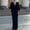 Navy Blue, variant on Morttic Women's Elegant Solid V-Neck Batwing Sleeve Ruched Waist Flowy Maxi Evening Dress for Beach Weddings & Formal Gowns Black,S