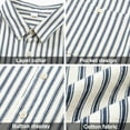 thumbnail image 3 of Men's Casual Stylish Long Sleeve Button-Down Shirts Striped Dress Shirts Cotton Shirt, 3 of 5