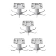 thumbnail image 1 of Bewildely Gancho giratorio autoadhesivo sin perforaciones con 6 ganchos Bolsa para lazos de pared Colgador multiusos Estante de cocina giratorio Gris 5Conjunto, 1 of 6