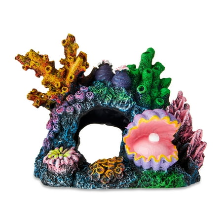 Vibrant Life Swim Thru Reef Polyresin Aquarium Decor, Multicolor, 7.75" x 5.75" x 5.5"