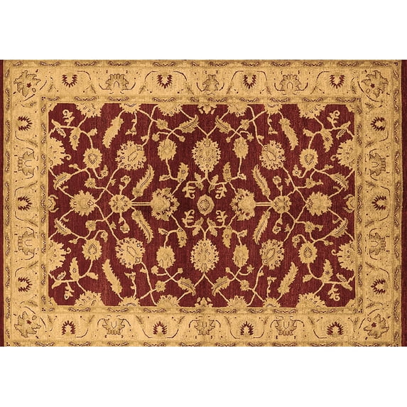 Ahgly Company Indoor Rectangle Oriental Brown Traditional Area Rugs, 5' x 8'