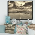 thumbnail image 2 of Designart 'The Straight Road To Monument Valley' Traditional Framed Canvas Wall Art Print, 2 of 5