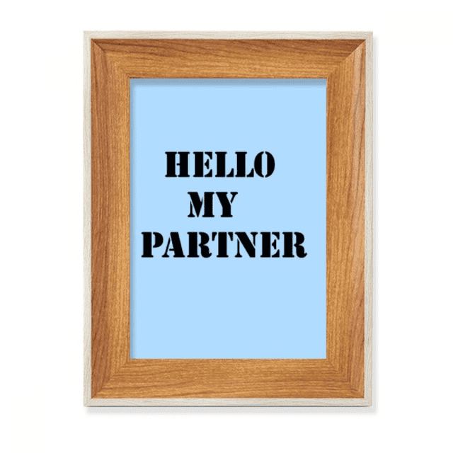 Cadre Photo en Bois de Bureau Hello My Partner Workmate, Affichage d'Image, Peinture d'Art, Ensembles Multiples