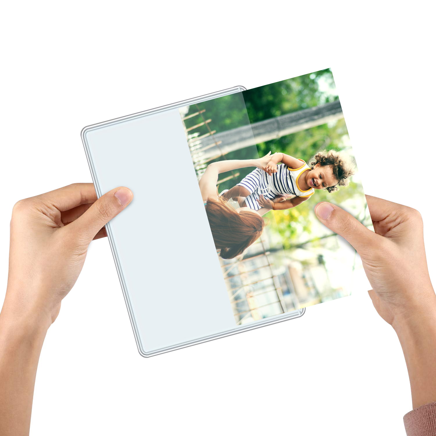 Magnetic Photo Pocket Picture Fridge Magnet Metal Pouch Sleeve Holder 6" x 4" 