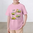 thumbnail image 2 of FYEGRE Kids Short Sleeve Crew Neck Graphic Tee, Casual Printed T-Shirt for Holiday Celebrations, Daily Play & Weekend Fun Pink 10-11 Years, 2 of 4