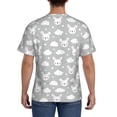 thumbnail image 3 of Vsdgher Rabbit And Cloud Print Men's Dry Fit Mesh Athletic Shirts Moisture Wicking Tennis T-Shirt Tops, 3 of 9