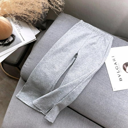 

SweetCandy Autumn Girls Casual Trousers Small And Medium-sized Children s Korean Split Flared Pants 56511 Black 130-15 Size