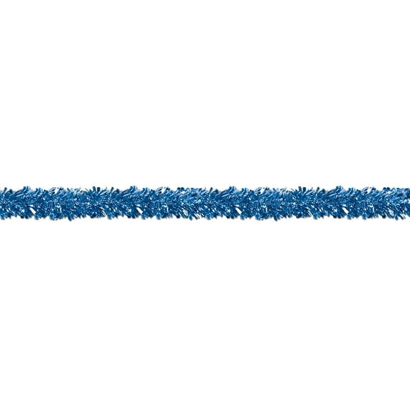 6-Ply FR Metallic Festooning Garland 4" x 15' Blue - 12 Pack