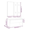 thumbnail image 4 of vidaXL Hallway Furniture Set Smoked Oak Engineered Wood, 4 of 5