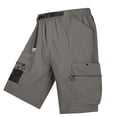 thumbnail image 5 of GUZOM Mens Cargo Shorts Quick Dry Relaxed Fit with Zipper Pockets | Lightweight Outdoor Hiking Utility Shorts with Belt for Men, Dark Gray,Size XS, 5 of 8