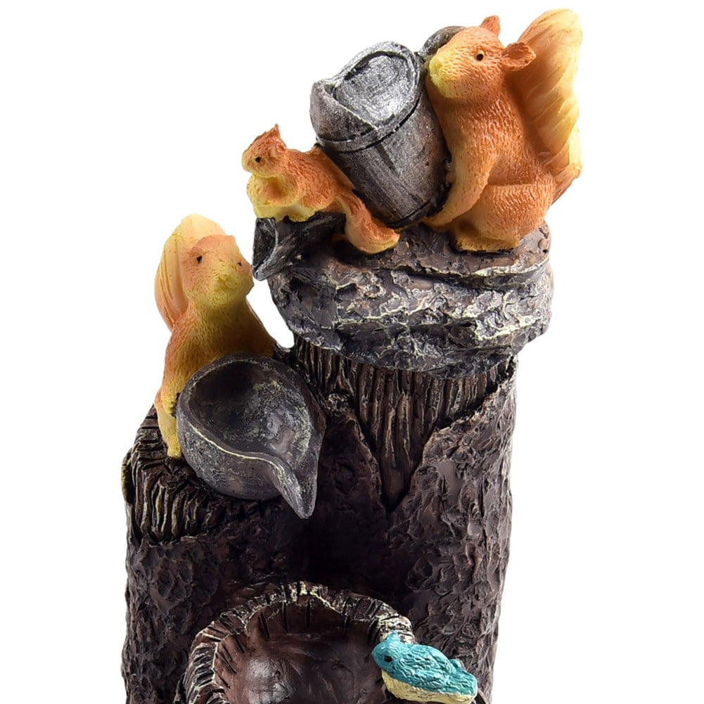 RichLink Charming Solar-Powered Squirrel Garden Sculpture - Perfect Outdoor Decor!,Squirrel