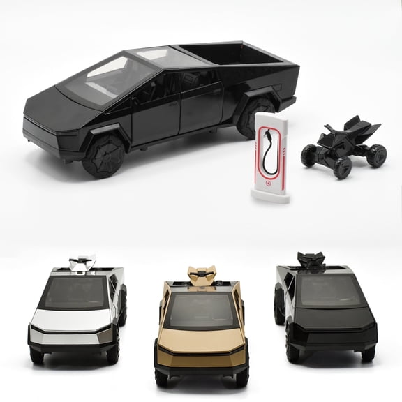 Metal Cyber Pickup Truck Model Toy Cars with Cyber Quad