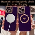 thumbnail image 5 of Magnetic Case for iPhone 14 Pro Case for Women Men [ Compatible with MagSafe ], Cute Love Heart Soft Back Cover Raised Full Camera Lens Protection Phone Case (6.1") - Purple, 5 of 7