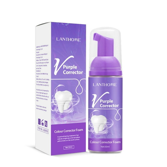 FcBaudy New Toothpaste Removes Stains Teeth Bright Purple V Moussing Fresh Teeth Moussing 50ml Toothpaste Toothpaste