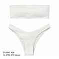 thumbnail image 3 of Wosthever Traje de baño elástico de piezas para mujer, ropa de playa sencilla, ropa de baño de ocio para vacaciones de verano Traje de baño Blanco Wosthever OD021141-01B, 3 of 6