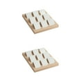 thumbnail image 1 of Maytalsory Rustic Wood Earring Card Holder with Tray for Jewelry Display Showcasing Collection 9 Pair White 2Set, 1 of 6