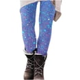 thumbnail image 2 of ClodeEU Women's Sparkly Printed Leggings,High Waisted Shiny Leggings Pant,Trendy Legging Blue 02,Womens Plus L, 2 of 6