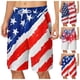 thumbnail image 4 of WILLBEST Pantalones Cortos Cargo para Hombre, Pantalones Cortos de Verano para Hombre, Holgados, con Cordones, con Estampado de Bandera Roja y Azul, Estilo Casual, 4 of 4