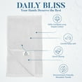 thumbnail image 3 of Dan River Hand Towel pack of 6 Quick Dry And Absorbent Cotton Towels for Bathroom - White 16x28in, 3 of 10