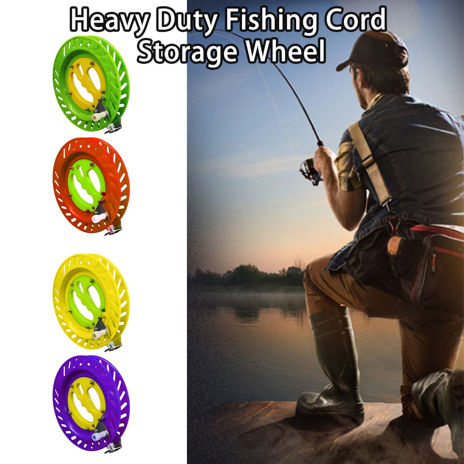 harmtty Fishing Line Winder with Anti Reverse Bearing Smooth Line Out  Anti-oxidation Corrosion Resistant Wire Organizer Fishing Gear Fishing ABS  Reel
