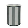 thumbnail image 2 of Aspen Creative 31120 Transitional Drum (Cylinder) Shaped Spider Construction Lamp Shade in Hunter Green & White Striped, 8" wide (8" x 8" x 11"), 2 of 5