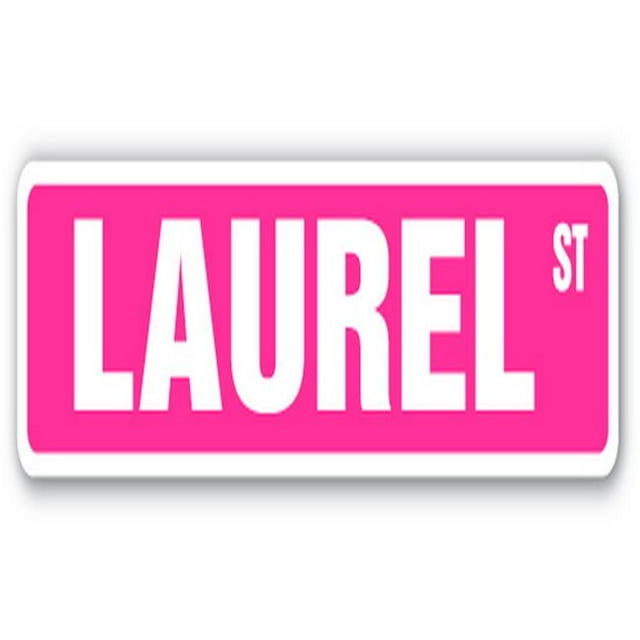 SignMission Laurel SS- 4 x 18 Po Nom Enfant Chambre Autocollant Signe de Rue - Laurel