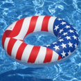 thumbnail image 4 of Swimline 36 Inch Inflatable American Flag Swimming Pool Tube Float (12 Pack), 4 of 6