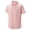 Pink, variant on Men's Summer Short Sleeve Lapel Shirt Solid Color Regular Fit Button Down Shirts with Pocket