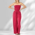 thumbnail image 6 of WTXUE Jumpsuits | Womens Casual Loose Overalls Sleeveless Wide Leg Long Pant Rompers with Pockets | 1 Piece Orange L, 6 of 6