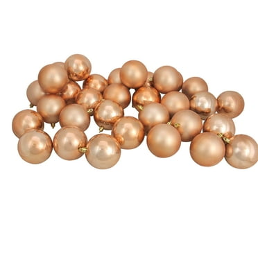 Northlight 32ct Shatterproof 2-Finish Christmas Ball Ornament Set 3.25" - Brown
