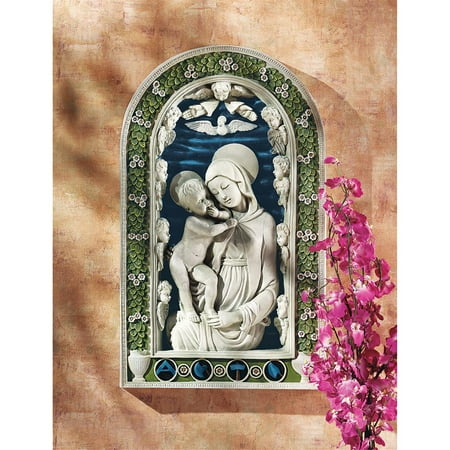 Child Sculpture - Madonna and Child Bas-Relief Wall Sculpture