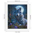 thumbnail image 2 of Paint by Numbers Kit for Adults, Moonlit Wolf Family Scene Paint by Numbers, Easy Paint by Numbers Kit for Adults Beginner, DIY Adult Paint by Number Kits on Canvas, 12x16in Home Decor, 2 of 7