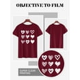 thumbnail image 6 of QAFOPEH Women Valentine'S Day Hearts Printed Crew Neck Short Sleeve T-Shirt, 6 of 7