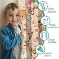 thumbnail image 3 of Blackout Kids Curtains,Corgi Dog and Flower Florals Childrens Insulated Curtains Set Of 2,Bedroom Essentials,Toddler Room Decor 52"x84"(132x213cm), 3 of 4
