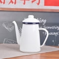 thumbnail image 4 of 1.1L High-Grade Enamel Coffee Pot Pour over Milk Water Jug Pitcher Teapot Kettle for Gas Stove and Induction Cooker White, 4 of 9