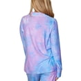 thumbnail image 3 of Doublju Women's Long Sleeve Button Down Pajama Sleepwear 2 pcs Set (Plus Size Available), 3 of 4