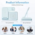 thumbnail image 6 of Wireless Charger for iPhone,3 in 1 Wireless Charging Station for iPhone 17 16 15 14 13 12 11 Pro Max Plus XS XR X 8,for iWatch 9 8 7 6 5 4 3 2 SE,for AirPods 3 2 Pro,Blue,No Adapter, 6 of 7
