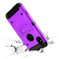 thumbnail image 6 of iPhone X Case, Mignova Rugged Plastic Heavy Duty Armor Holster Defender Full Body Protective Hybrid Case Cover with Belt Swivel Clip and Kickstand for Apple iPhone X (Purple), 6 of 7